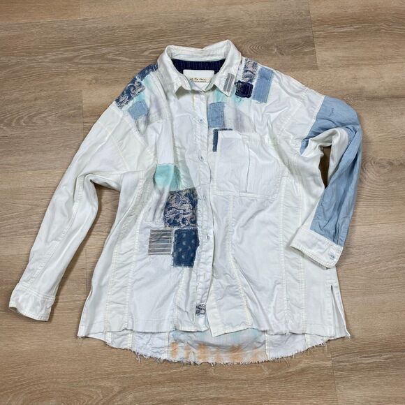 Free People Costa Balena Button-Up Shirt Women's‎ Large - Picture 3 of 9